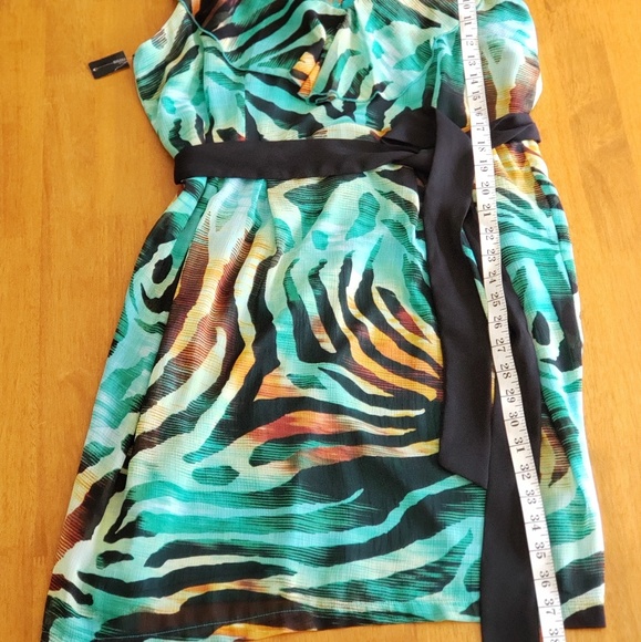 Bisou Bisou  Casual Dress Green/Black Size 16 - Picture 6 of 6